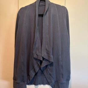 Stylish Blue Open Front Cardigan